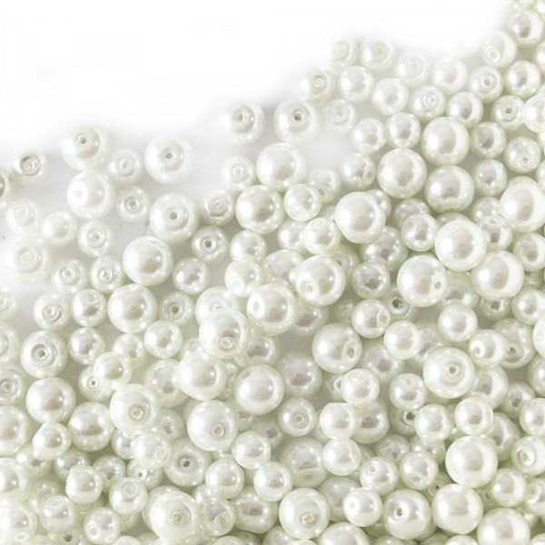 glasperlen wachsperlen großpackung weiß kaufen material günstig