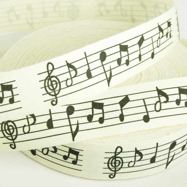 Baumwollband Borte Noten Musik kaufen Material