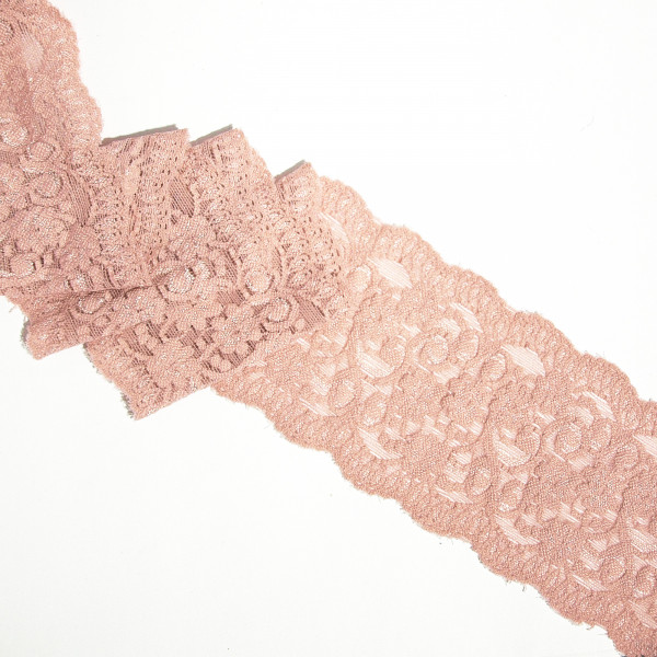5 METER Spitze Rosa elastisch 4,5cm breit Borte