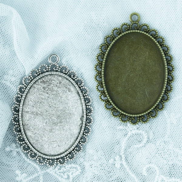 Fassung (L) Kamee Metall (Großpckg/Einzeln)