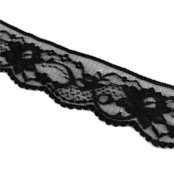 Schwarze Spitze elastisch 50mm