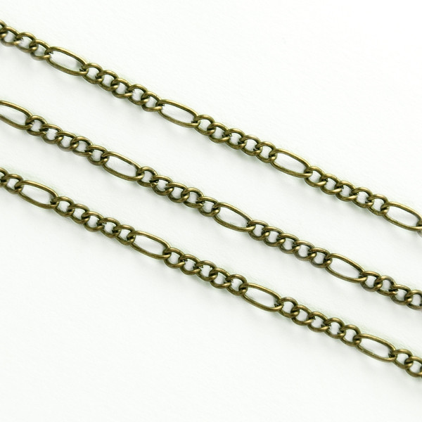 Kette Figarokette Altmessing 2mm Meter