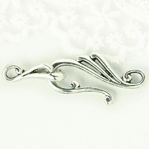 Hakenverschluss Schmuck silber metall Ornamente Material