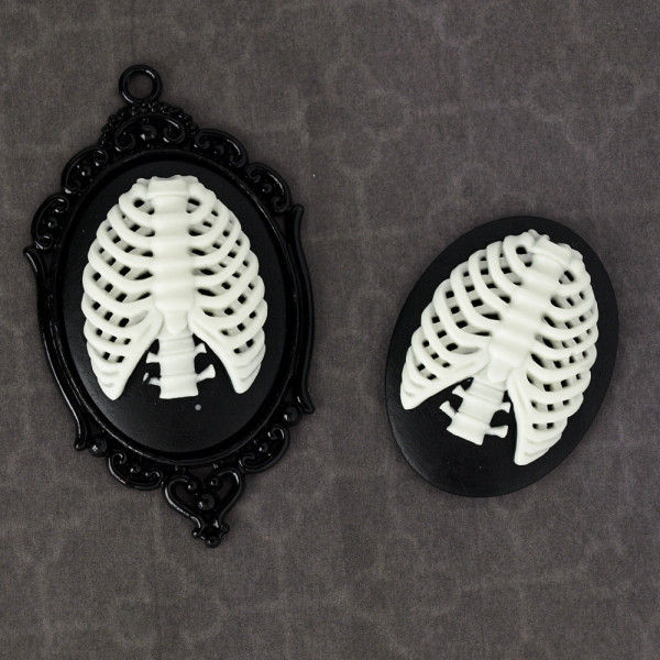 Kamee totenkopf skull brustkorb diy material 30*40