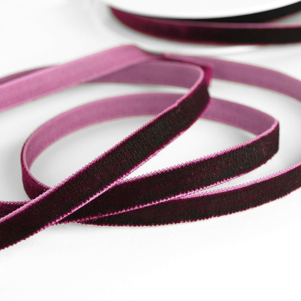 Samtband 9mm Violett Rot Beere Nähen Schmuck