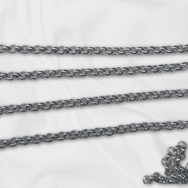 2m Kette Edelstahl Jasseron 3mm
