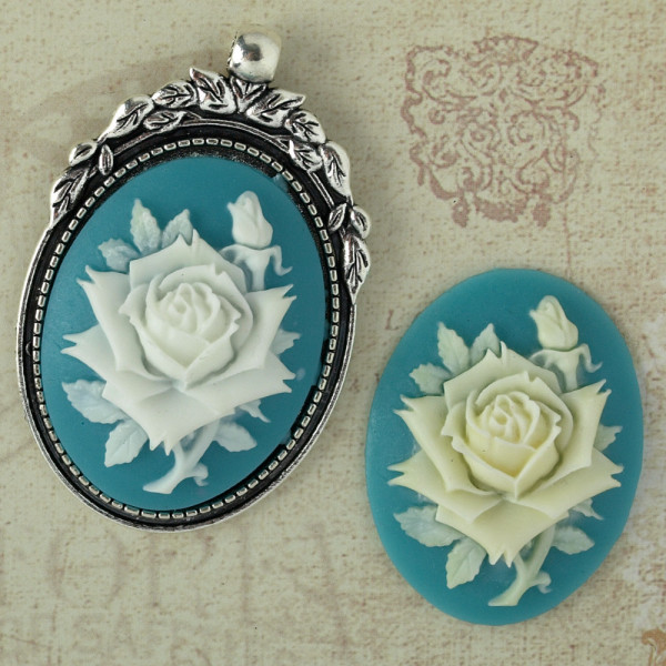 Kamee 30x40 rose steampunk viktorianisch histprisch material kaufen