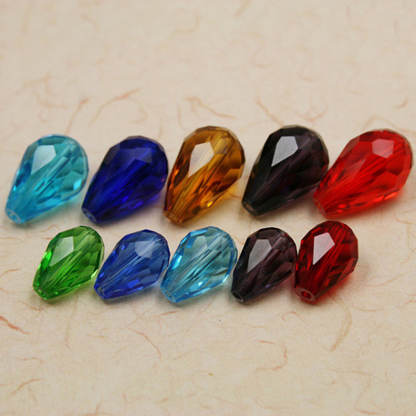 Kristall Tropfen Perlen 11x 8mm Braun